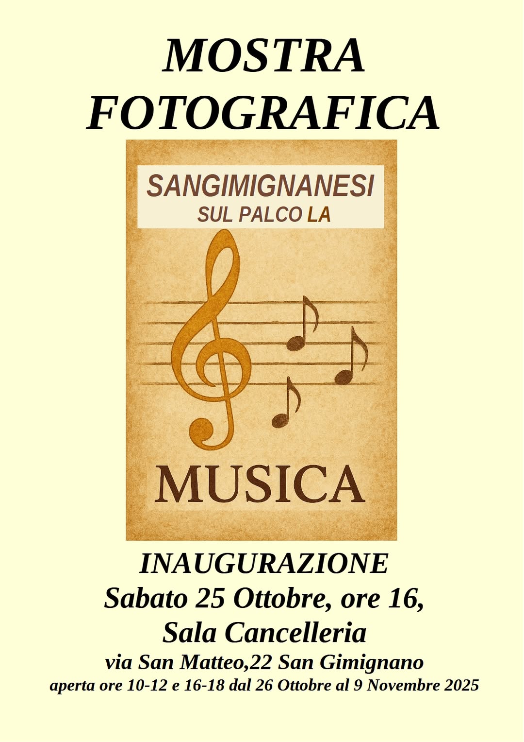San Gimignano sul Palco: La Musica