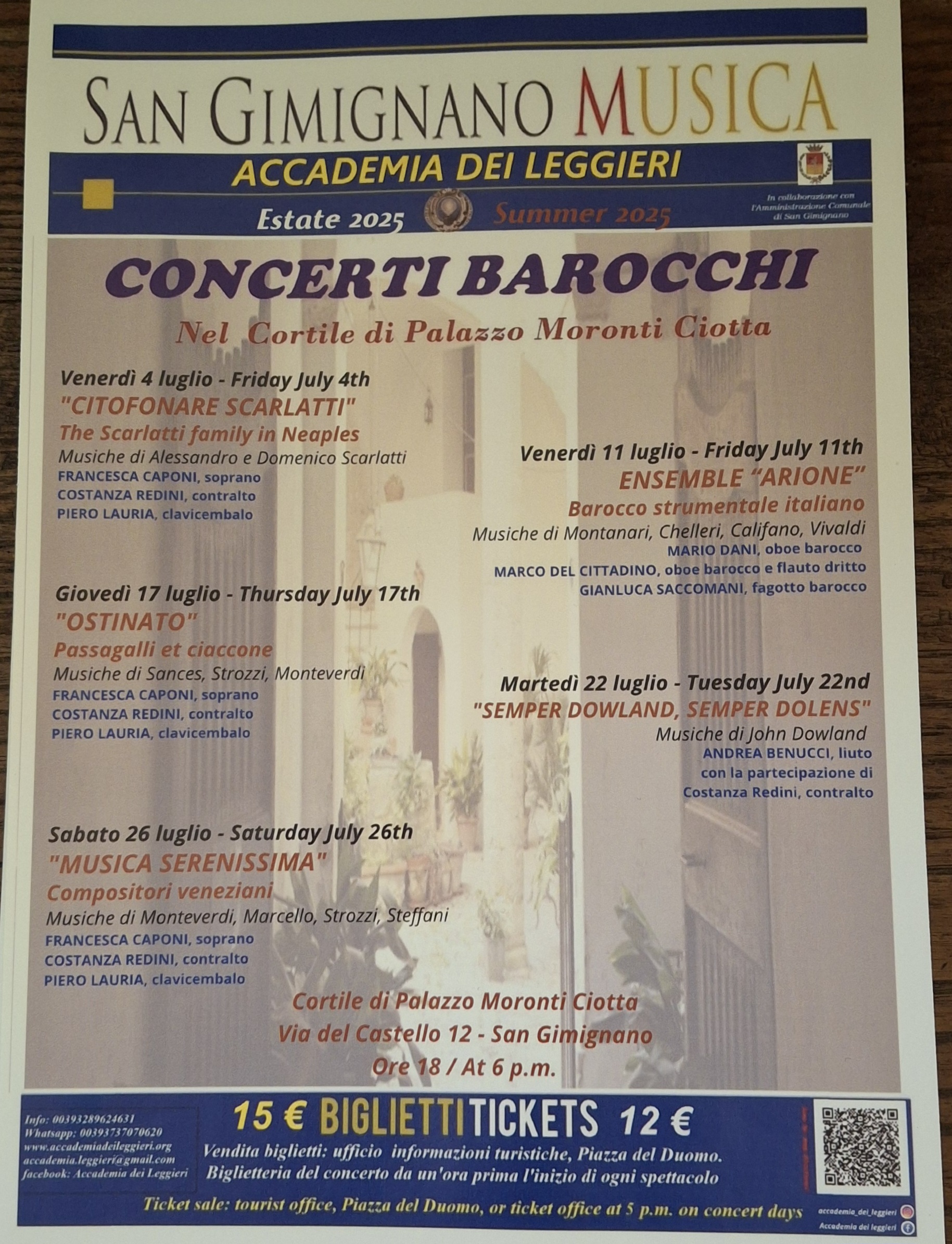 Concerto presso Palazzo Moronti Ciotta