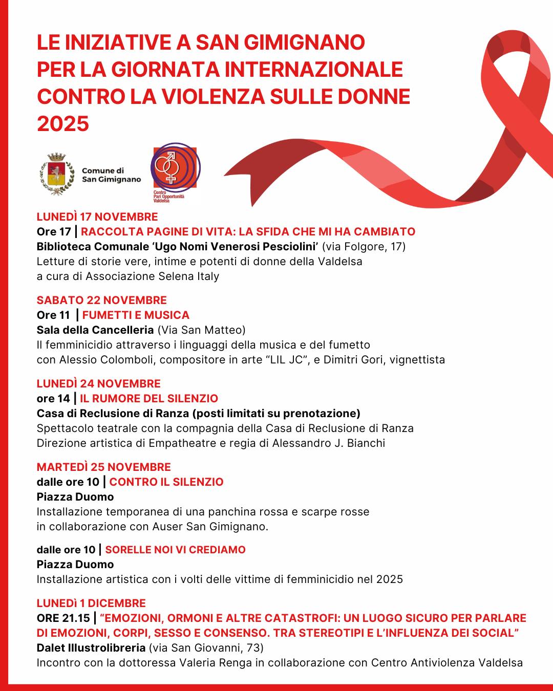 San Gimignano dice NO alla violenza sulle Donne